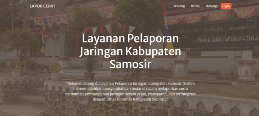 Sistem Pelaporan Gangguan Jaringan DISKOMINFO Samosir